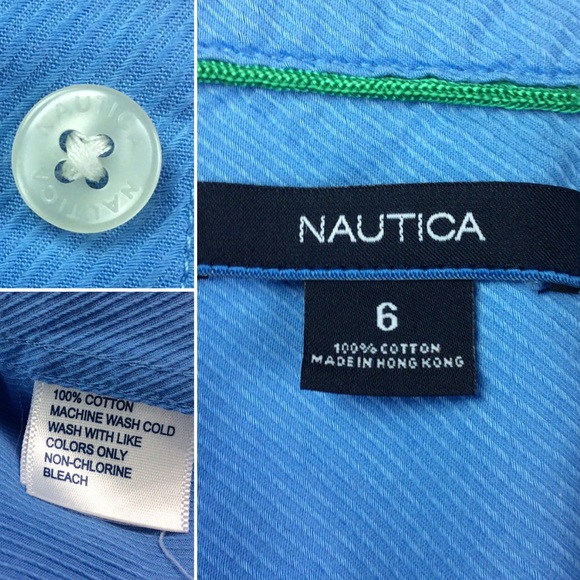 Nautica Women’s Long Sleeve Button Down Top sz 6 - Picture 4 of 7